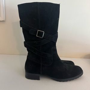 Lauren Ralph Lauren black suede Shelby boots size 7.5B